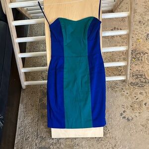 French Connection Blue and Green Mini Dress